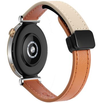 Samsung Galaxy Watch 22mm Magnetic Buckle Slim Microfiber Leather Watch Strap - Orange+Apricot