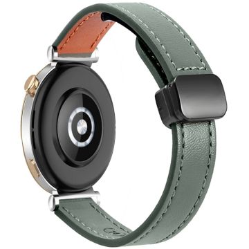 Samsung Galaxy Watch 20mm Magnetic Buckle Slim Microfiber Leather Watch Strap - Avocado Green