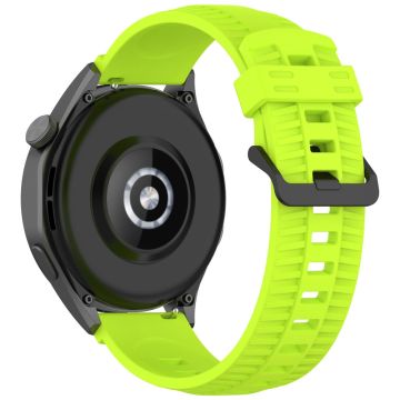 KALEBOL 22mm Silicone Strap for Huawei Watch 4 / 4 Pro / GT 4 46mm Tire Texture Watch Band - Lime