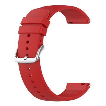 KALEBOL 22mm Silicone Strap for Huawei Watch 4 / 4 Pro / GT 4 46mm Round End Watch Band - Red