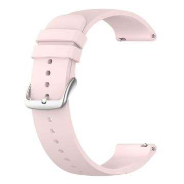 KALEBOL 22mm Silicone Strap for Huawei Watch 4 / 4 Pro / GT 4 46mm Round End Watch Band - Light Pink