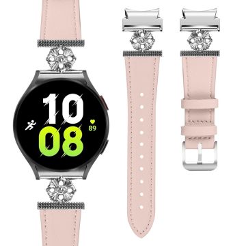 Samsung Galaxy Watch7 Genuine Cow Leather Strap with Quick Release Connector - Pink