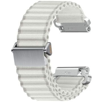 Huawei Watch GT 3 42mm / GT 3 Pro 43mm Watch Strap 20mm Wave Design Nylon Wrist Band - White