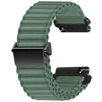 Huawei Watch GT 3 42mm / GT 3 Pro 43mm Watch Strap 20mm Wave Design Nylon Wrist Band - Army Green