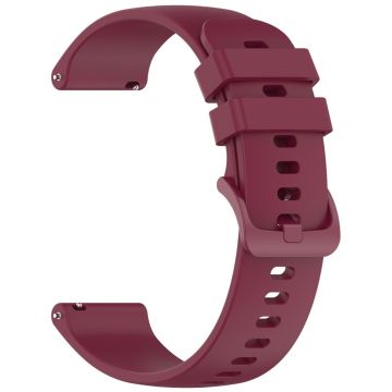 Garmin Forerunner 265 / Forerunner 255 Silicone Watch Band 22mm Quick Release Replacement Strap - Wine Red