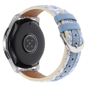 Huawei Watch GT 5 46mm / Watch 4 / 4 Pro Replacement Strap 22mm Woolen+PU Watch Band - Blue