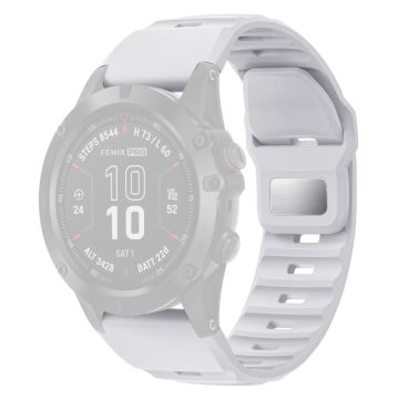 26mm Silicone Band Garmin Fenix 8 51mm / Enduro 3 / Enduro 2 Quick Release Watch Strap - White