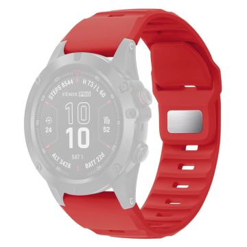 26mm Silicone Band Garmin Fenix 8 51mm / Enduro 3 / Enduro 2 Quick Release Watch Strap - Red