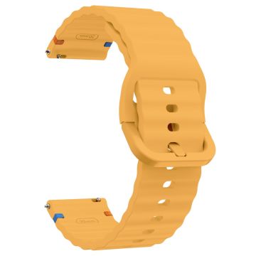 22mm Silicone Band Xiaomi Watch S4 Sport / Redmi Watch 5 Active Wave Design Watch Strap - Yellow