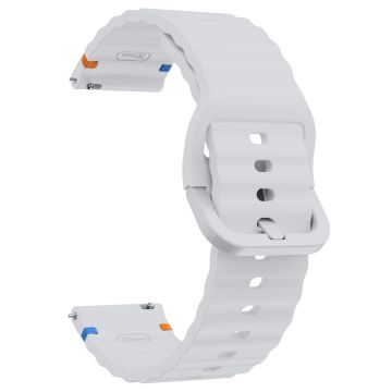 22mm Silicone Band Xiaomi Watch S4 Sport / Redmi Watch 5 Active Wave Design Watch Strap - Light Grey