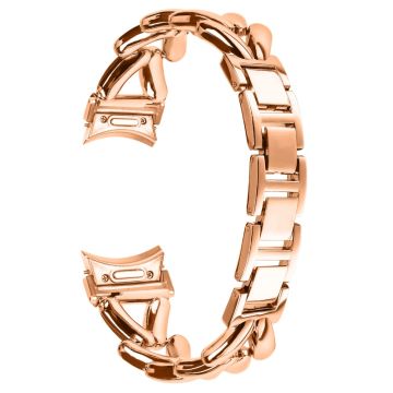 Zinc Alloy Watch Band Samsung Galaxy Watch 5 / Watch4 40mm / 44mm / 45mm / 46mm Twisted Watch Strap with Quick Release Connector - Rose Gold