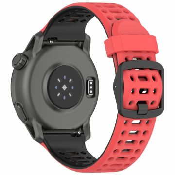 Coros Pace 3 / Apex 2 Pro / Apex Pro Silicone Watch Band Dual Color 22mm Watch Strap - Red  /  Black