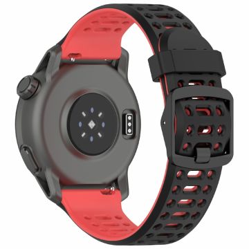 Coros Pace 2 / Apex 2 / Apex 42mm Silicone Watch Band Dual Color 20mm Watch Strap - Black / Red