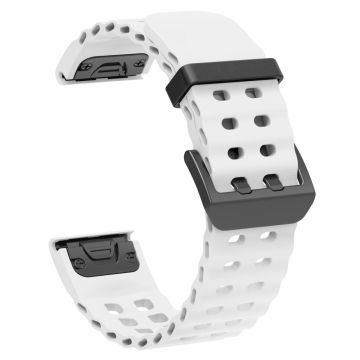 26mm Silicone Strap Garmin Fenix 8 51mm / Enduro 3 / Instinct 2X Multiple Holes Watchband - White