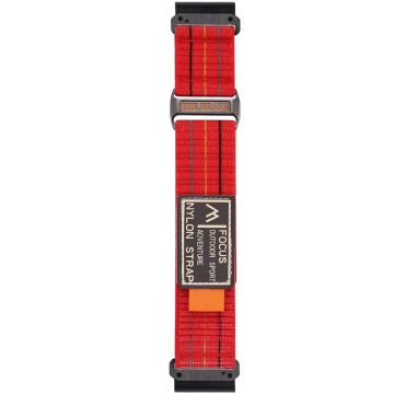 26mm Watch Band Garmin Fenix 8 51mm / Enduro 3 / Enduro 2 Magic Tape Nylon Strap - Red