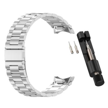 Watch Band Samsung Galaxy Watch7 / Watch6 / Watch5 / Watch4 / Watch FE Stainless Steel Watch Strap with Removal Tool - Silver