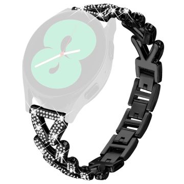 Metal Twisted Watch Band Rhinestone Decor Garmin D2 Air X10 / Garmin Bounce Watch Strap - Black