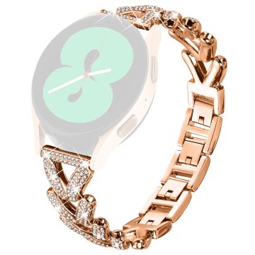 Metal Twisted Watch Band Rhinestone Decor Garmin D2 Air X10 / Garmin Bounce Watch Strap - Rose Gold