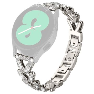 Metal Twisted Watch Band Rhinestone Decor Garmin Forerunner 645 / Forerunner 645 Music Watch Strap - Starlight