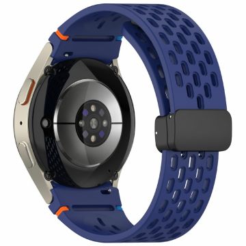 Silicone Watch Band Samsung Galaxy Watch7 / Watch6 / Watch6 Classic / Watch 5 / Watch 5 Pro / Watch4 / Watch4 Classic / Watch FE Breathable Sport Strap - Midnight Blue