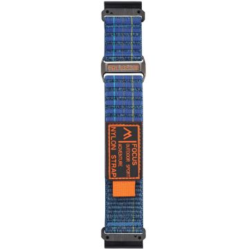 26mm Watch Band Garmin Fenix 8 51mm / Enduro 3 / Instinct 2X Magic Tape Nylon Strap - Blue