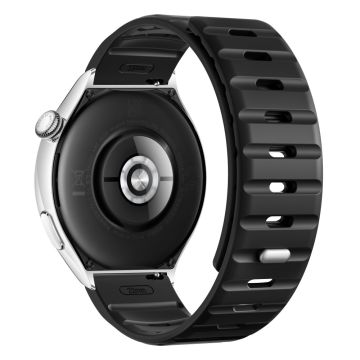 22mm Magnetic Strap Huawei Watch GT 5 Pro 46mm / GT 5 46mm / GT 4 46mm Silicone Watch Band - Black