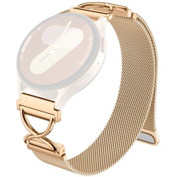 Huawei Watch GT 3 Pro 43mm Milanese Band Electroplated Stainless Steel Magnetic Watch Strap with X-Shaped Connector - Rose Gold