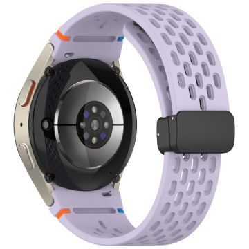 Samsung Galaxy Watch7 / 6 / 5 / 4 / FE Replacement Band Adjustable Silicone Watch Strap - Purple