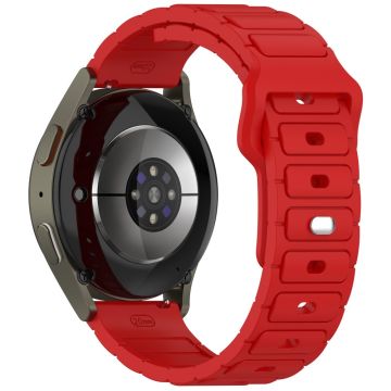 Silicone Strap Samsung Galaxy Watch7 44mm 40mm / Watch6 44mm 40mm / Watch6 Classic 47mm 43mm Universal 20mm Watch Band - Red