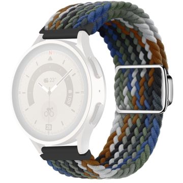 KALEBOL 22mm Magnetic Watch Strap Samsung Galaxy Watch3 45mm / Huawei Watch GT 5 46mm / GT 5 Pro 46mm Nylon Band - Denim Multi-color