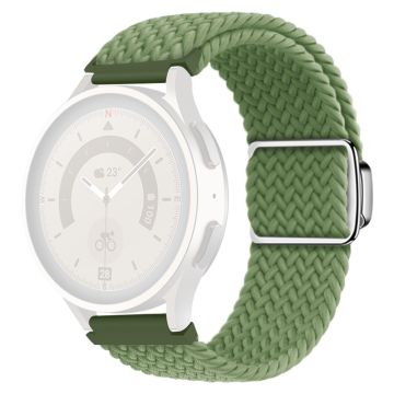 KALEBOL 22mm Magnetic Watch Strap Samsung Galaxy Watch3 45mm / Huawei Watch GT 5 46mm / GT 5 Pro 46mm Nylon Band - Cactus Green