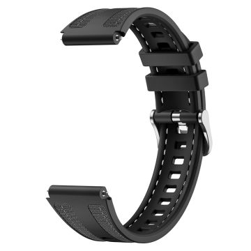 KALEBOL 18mm Silicone Watch Strap Huawei Watch GT 5 41mm / GT 4 41mm / Garmin Venu 3S Wrist Band - Black