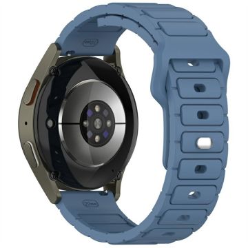 KALEBOL 20mm Silicone Watch Strap Samsung Galaxy Watch6 Classic 47mm / 43mm / Huawei Watch GT 3 Pro 43mm I-Shaped Watch Band - Blue