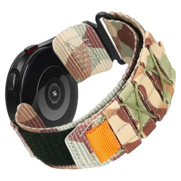 20mm Watch Band Samsung Galaxy Watch6 Classic 47mm 43mm / Huawei Watch GT 3 Pro 43mm / GT 3 42mm Nylon Woven Magic Tape Strap - Desert Camouflage
