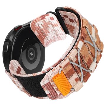 20mm Watch Band Samsung Galaxy Watch6 Classic 47mm 43mm / Huawei Watch GT 3 Pro 43mm / GT 3 42mm Nylon Woven Magic Tape Strap - Digital Camouflage