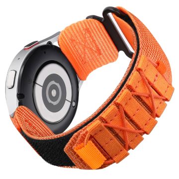 22mm Watch Band Samsung Galaxy Watch 46mm / Watch3 45mm / Huawei Watch GT 5 Pro 46mm / GT 5 46mm Nylon Woven Magic Tape Strap - Orange