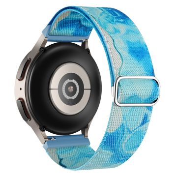 Ocean Blue Patterned Nylon Watch Band for Coros Pace 2 / Apex 42mm - 20mm