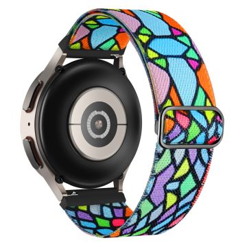 Geometric Rainbow Patterned Nylon Watch Band for Coros Pace 2 / Apex 42mm - 20mm