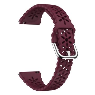 Samsung Galaxy Watch Universal Silicone Strap 20mm Watch Band - Wine Red