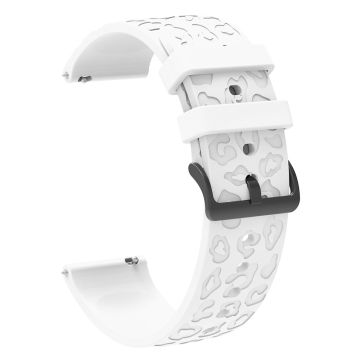 Samsung Gear S2 Classic / GarminMove Style / Huawei Watch GT 2 42mm Silicone Strap 20mm Laser Carving Watchband - White