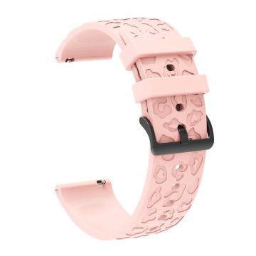 Samsung Gear S2 Classic / GarminMove Style / Huawei Watch GT 2 42mm Silicone Strap 20mm Laser Carving Watchband - Pink