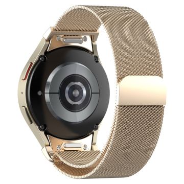 Samsung Galaxy Watch Universal 20mm Stainless Steel Watchband Quick Release Watch Strap - Champagne Gold