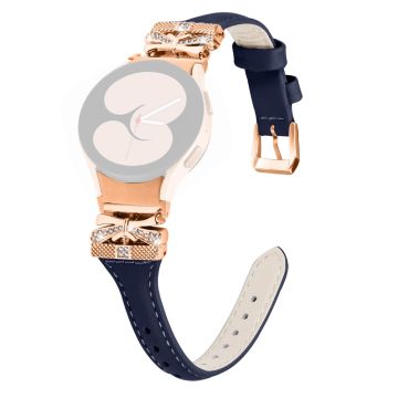 Rose Gold Buckle Strap Samsung Galaxy Watch6 40mm / 44mm / Watch6 Classic 43mm / 47mm Watch Band - Dark Blue