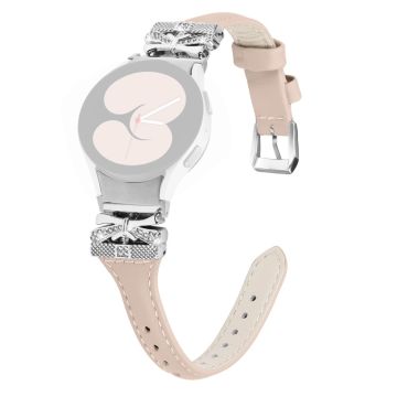 Silver Buckle Watchband Samsung Galaxy Watch6 44mm / Watch6 Classic 43mm / 47mm Watch Strap - Apricot