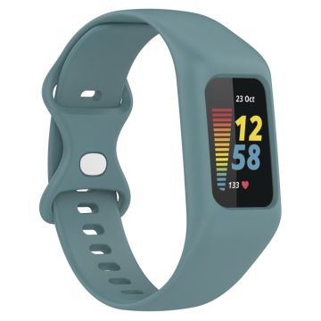 Fitbit Charge 6 / 5 / 4 / 3 Watch Strap Integrate Silicone Watch Band with Case Cover - Blue