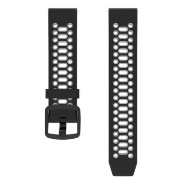 Coros Pace 2 / Garmin vivoactive 5 / GarminActive 5 / Venu Sq 2 Dual Color Watch Strap 20mm Silicone Watchband - Black / Grey