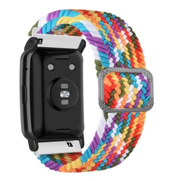 Huawei Watch Fit / Watch Fit Special Edition Watch Band Nylon Braided Elastic Wrist Strap - Rainbow