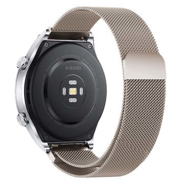 KALEBOL KLB-ML-001 Samsung Galaxy Watch3 45mm / Huawei Watch Ultimate Milanese Watch Strap 22mm Magnetic Metal Watch Band - Starlight