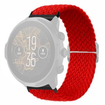 Suunto Spartan Sport Wrist HR Baro / Suunto 7 Watch Strap 24mm Braided Nylon Band - Red