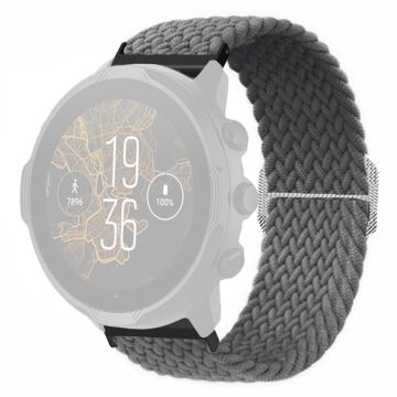 Suunto Spartan Sport Wrist HR Baro / Suunto 7 Watch Strap 24mm Braided Nylon Band - Grey